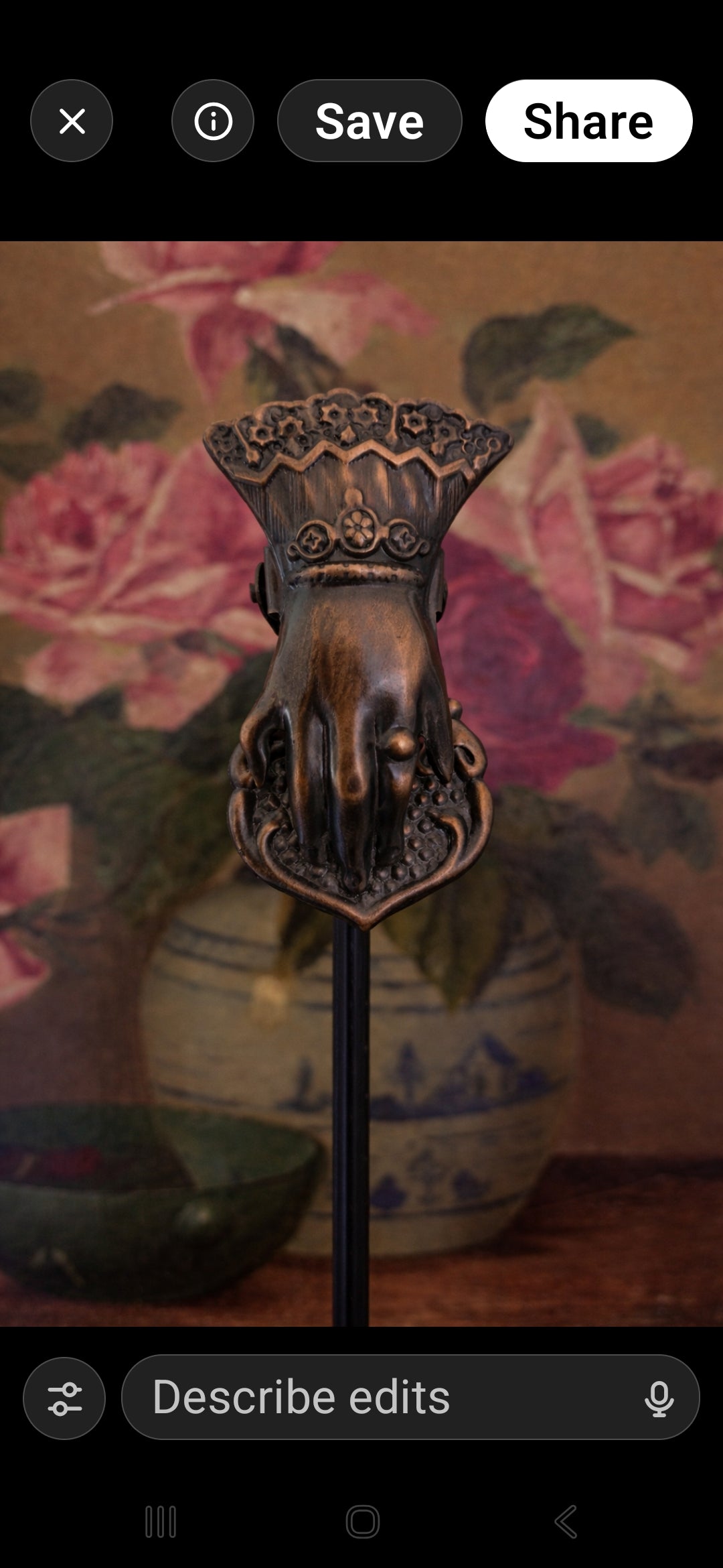 Antique style Hand Clip On Stand (medium)