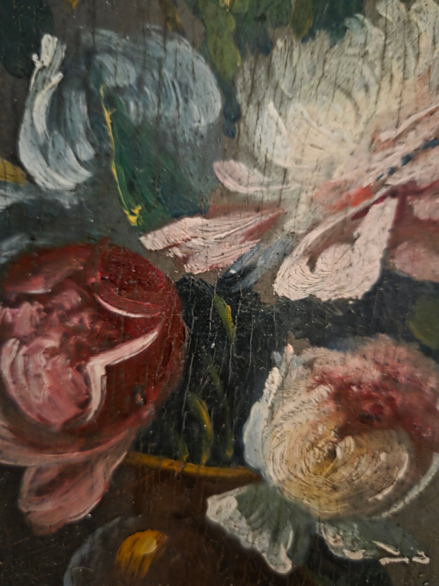 Antique Floral Still Life Oil Painting