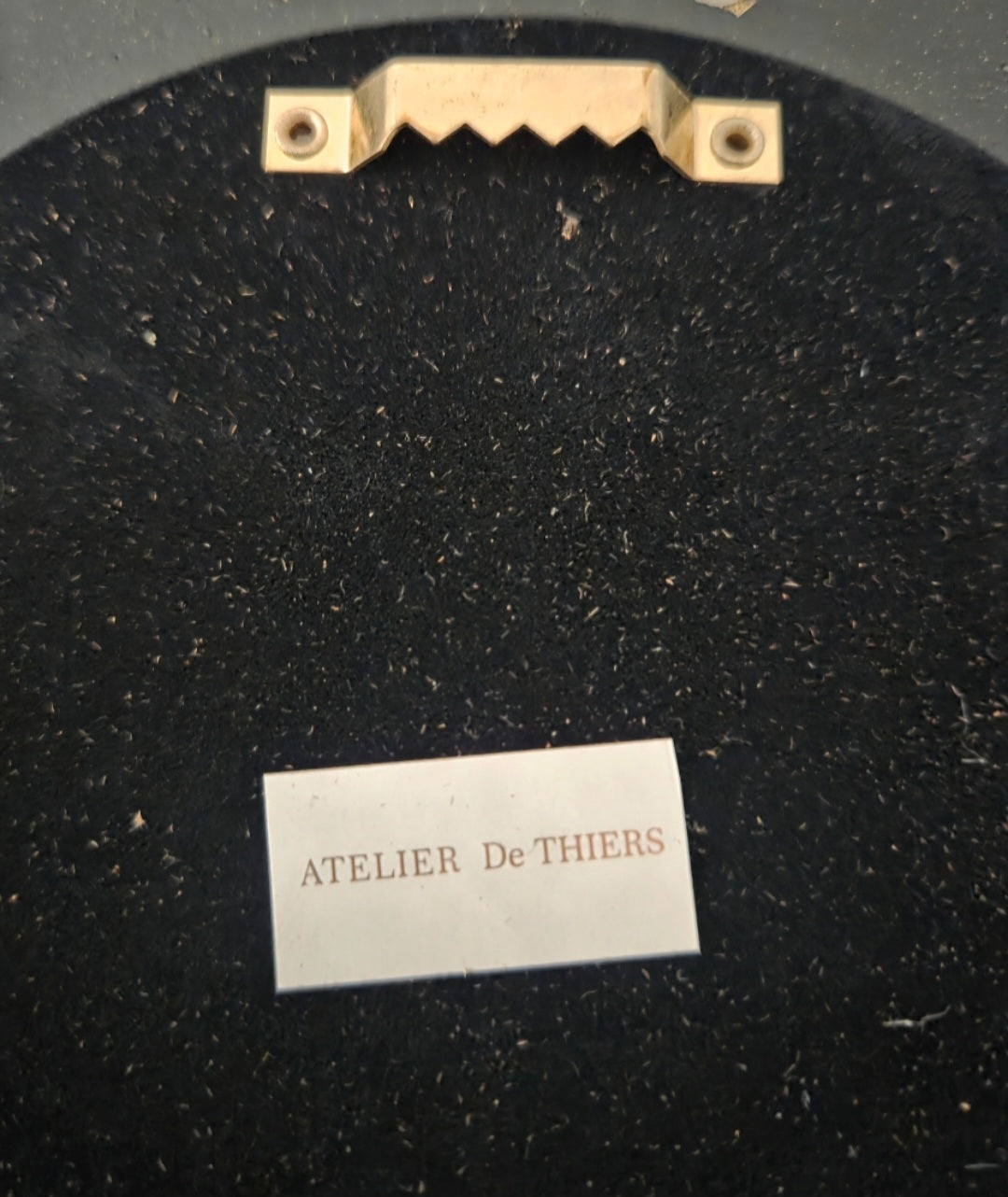 Genuine Quality Atelier De Thiers Round Black Convex Mirror
