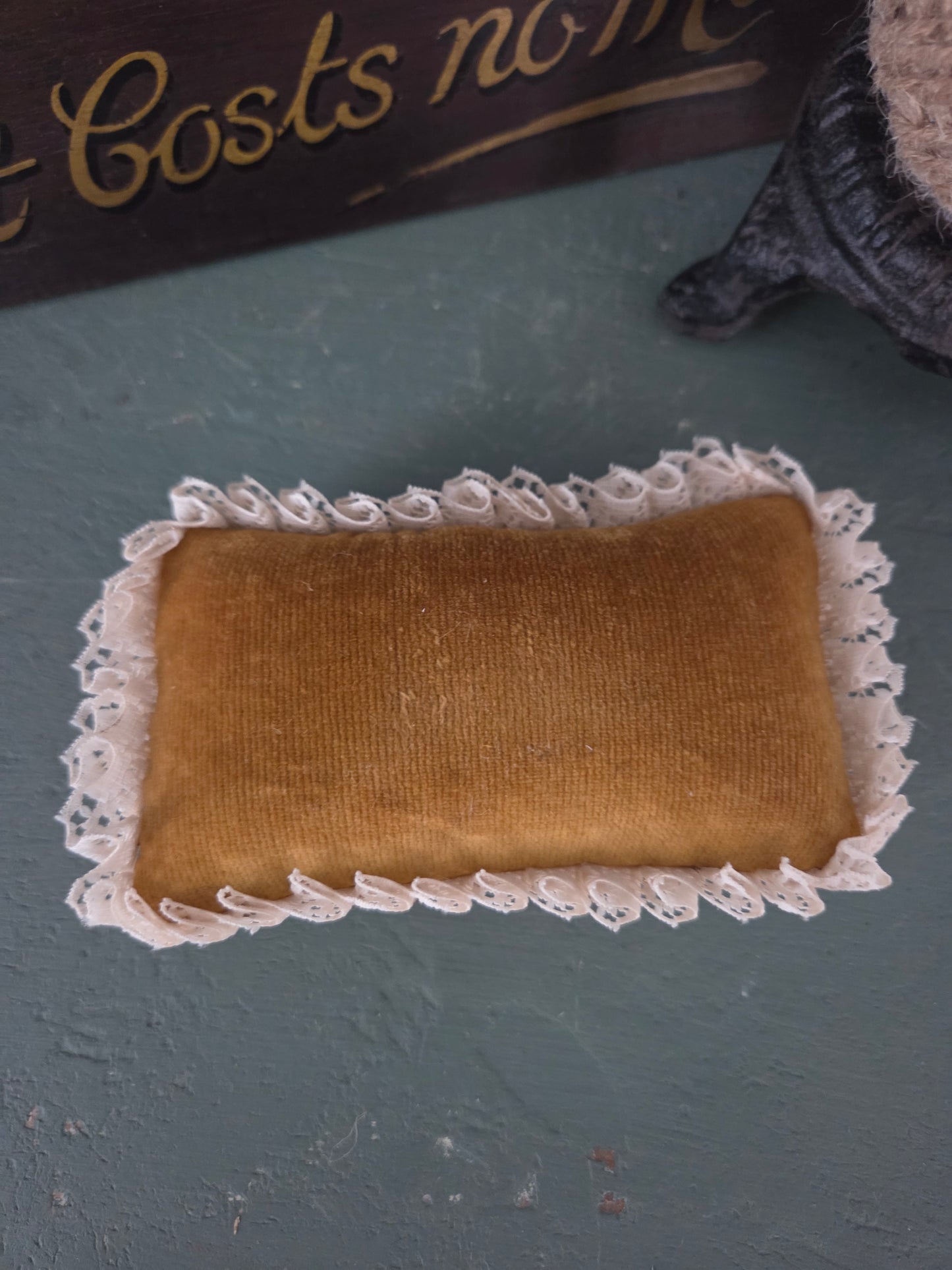 Antique English Commemorative Cushion