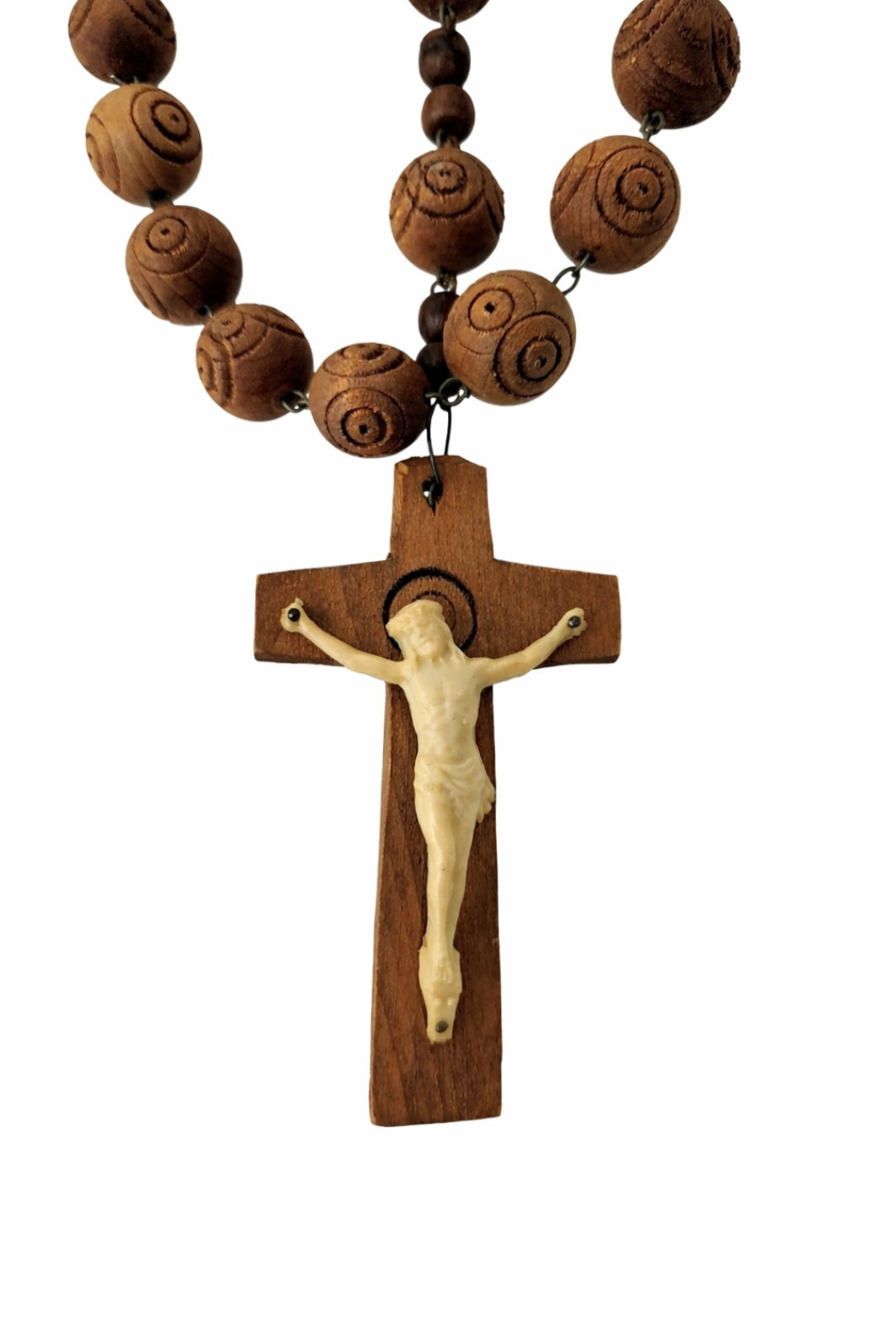 Vintage French Wooden Rosary Beads