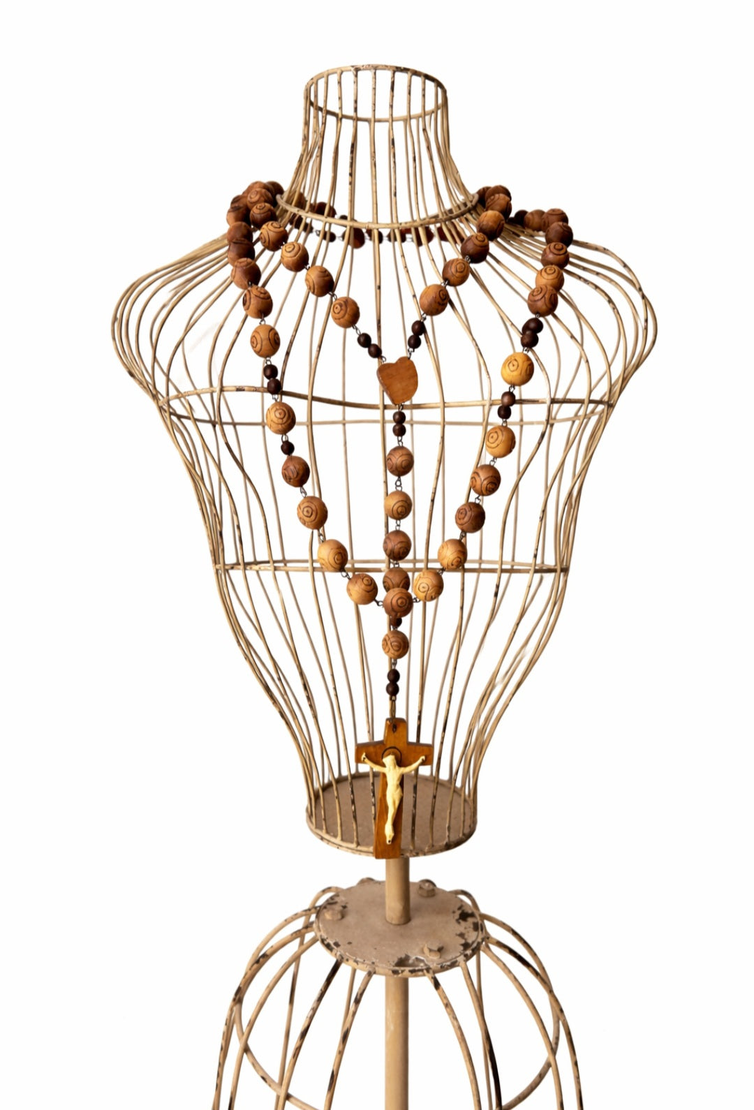 Vintage French Wooden Rosary Beads