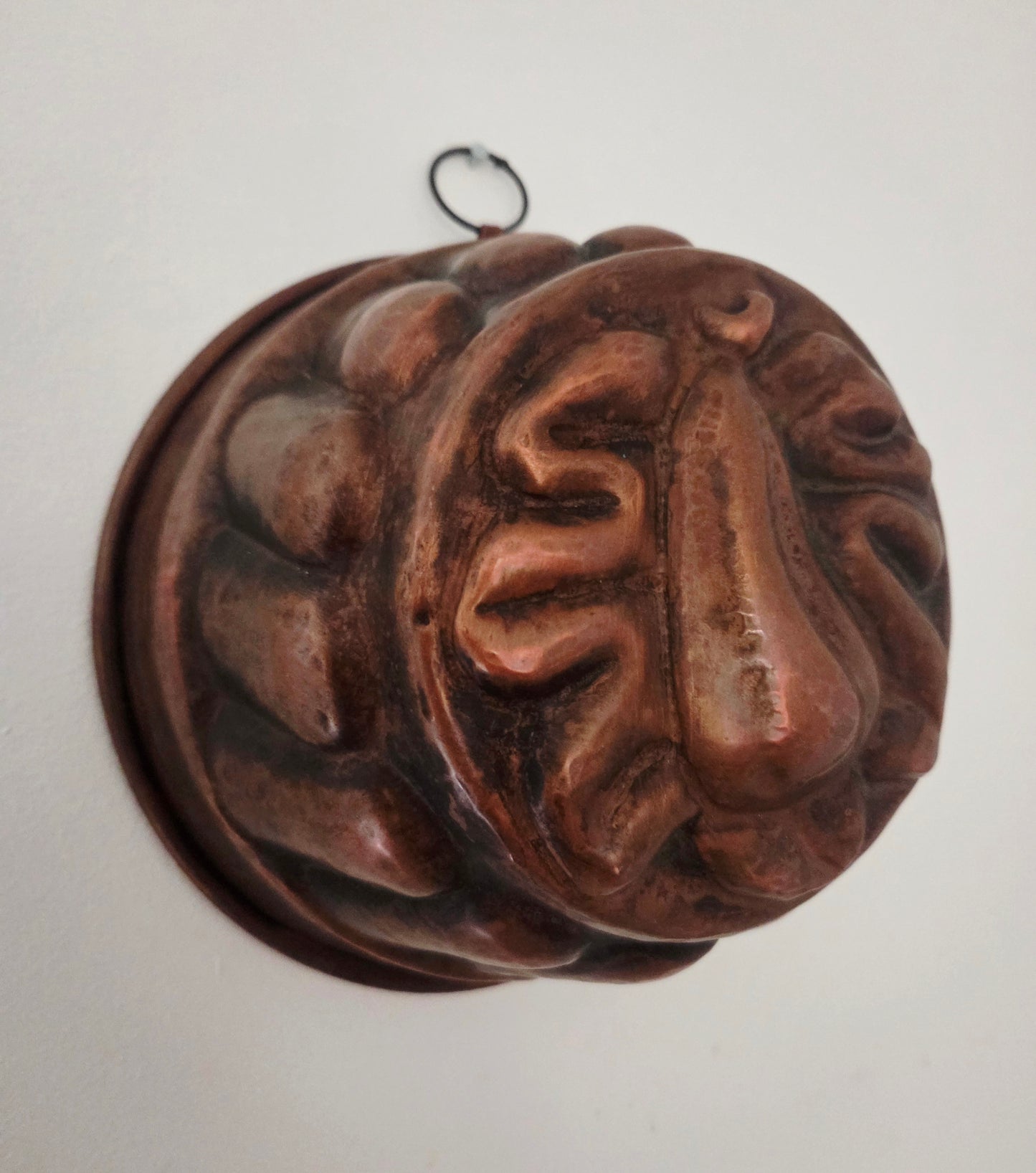 Antique Copper Baking Mold - Fruit Motif