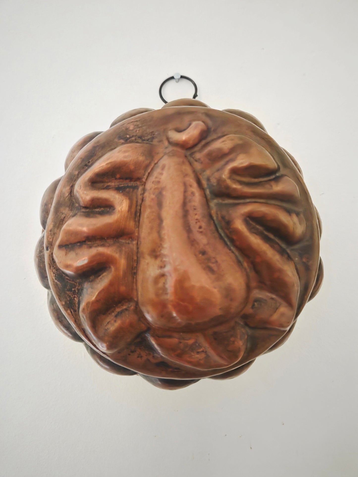 Antique Copper Baking Mold - Fruit Motif