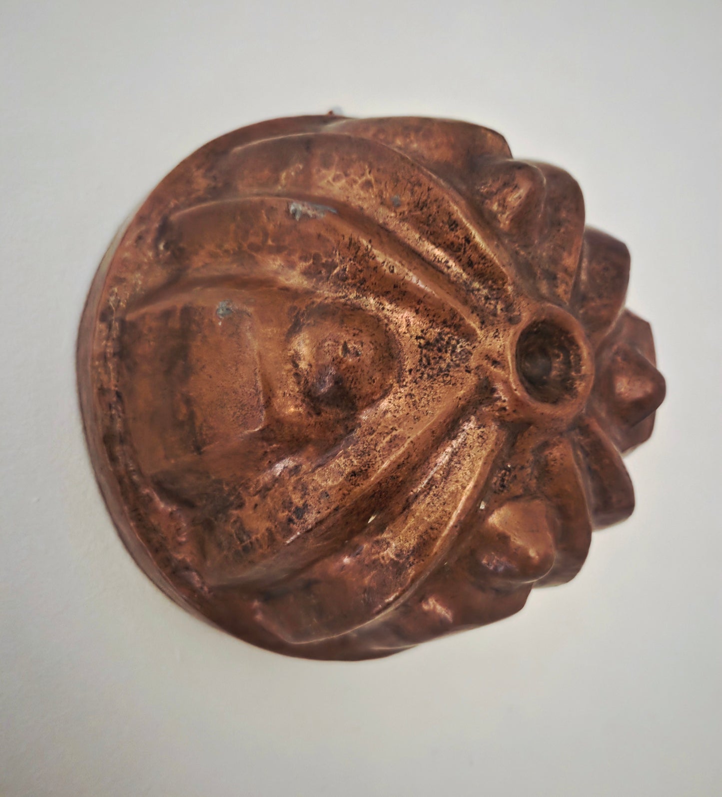Genuine Antique Copper Baking Mold - Embossed Design