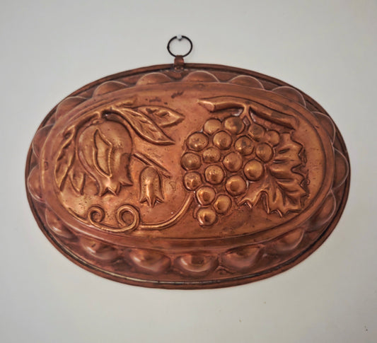 Genuine Antique Copper Baking Mold - Multiple Fruit Motifs