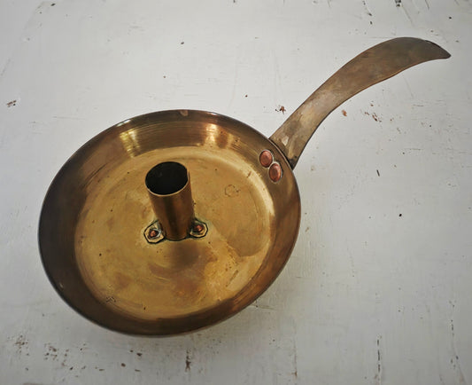 Antique Solid Brass European Candle/Chamber Stick